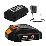 Battery Replacement for Worx Battery 20V and Worx Battery Charger Power Share for Worx 20 Volt Battery WA3520 WA3525 WA3575 WG151s WG155s WG251s WG255s WG540s WG545s WG890 WG891