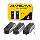 JOQINEER 30 x Titan Knife Blades, Robot Lawn Mower Replacement Knife, Improved Screws, Lawn Mower Robots Accessory， Lawn Robot Titanium Knife Blades with Screws Set， Automatic Lawn Mower Spare Parts