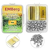 EMBerg Endurance Blades (18 Pack) for Husqvarna Automower Gardena McCulloch Robotic Lawnmower Mowing Lawn Mower Robo Robot Accessories Replacement Blade for 315 430 435 450 Others. (Titanium Coated)