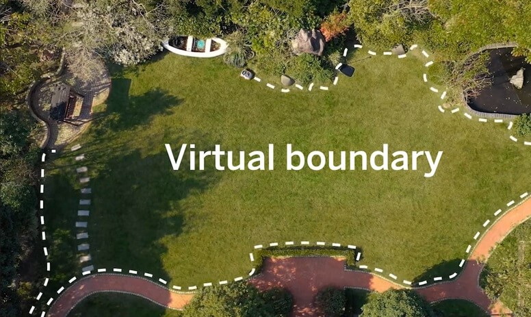 Navimow virtual boundary wire